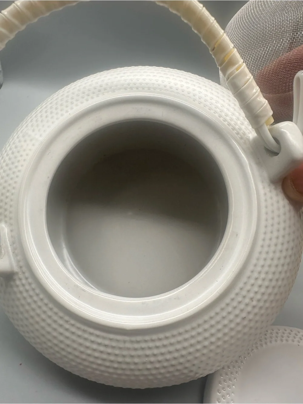 MSRF Design Studio White Ceramic Teapot